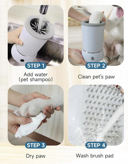 Electric Automatic Dog Paw Cleaner with Dual Speed for Small to Medium Dogs and Cats