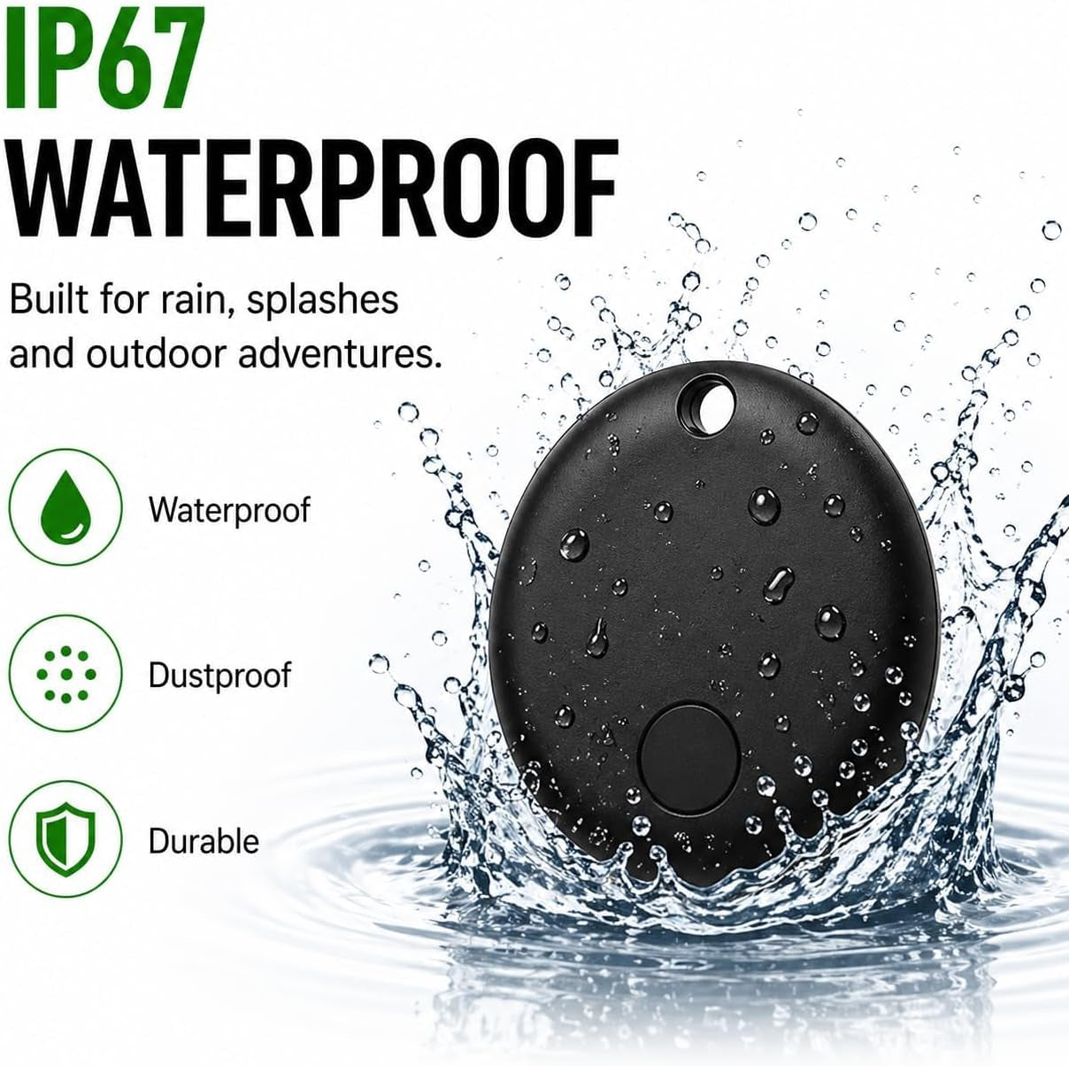 GPS Dog Collar Tracker - Waterproof Smart Tag Compatible with Apple Find My, No Monthly Fee, Advanced Tracking Solution for Pet Safety, Suitable for Small and Large Dogs