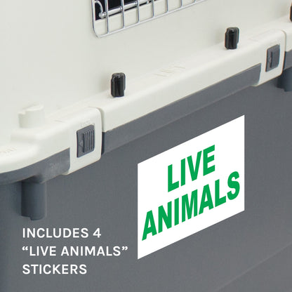 Large Airline-Approved Plastic Dog Kennel with Wheels
