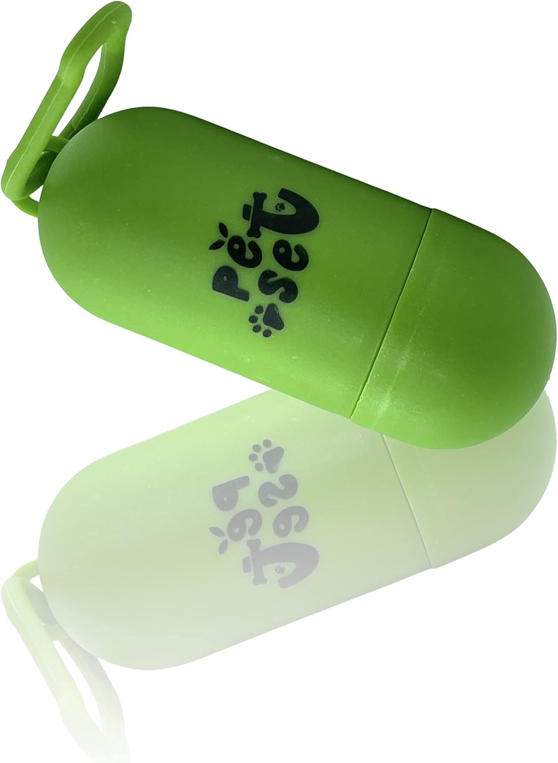 Stacy Talan Plastic Dog Waste Bag Dispenser with Leash Clip - Black and Green