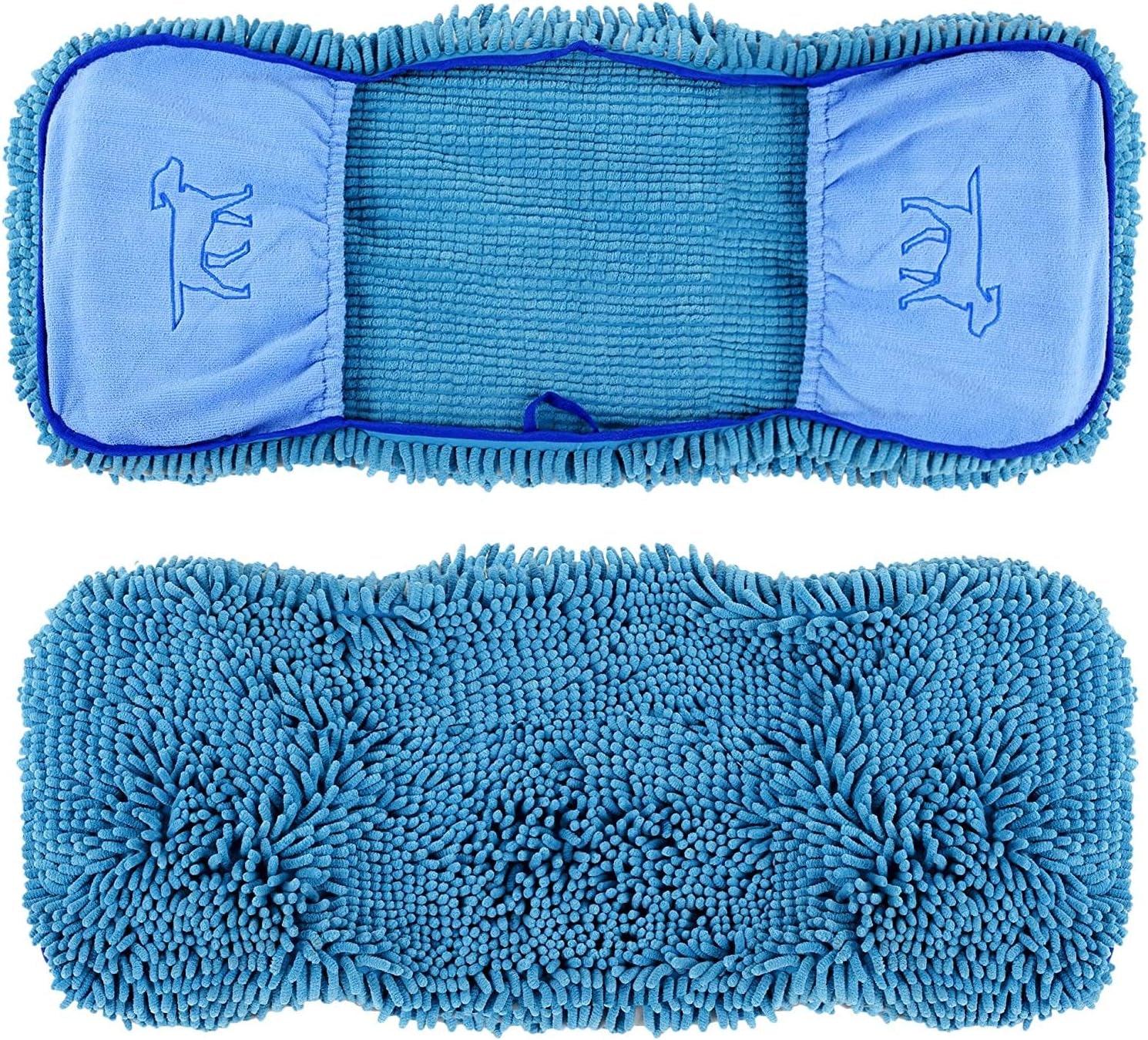 Ultra Absorbent Microfiber Quick Dry Towel for Dogs | Extra Large 35X15 Size | Comfortable Hand Pockets | Suitable for All Breeds | Indoor and Outdoor Use | Durable and Machine Washable