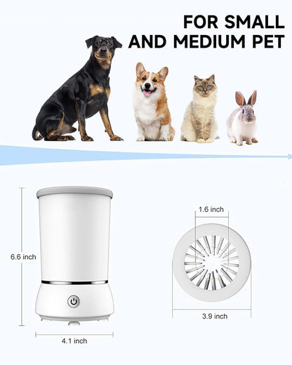 Electric Automatic Dog Paw Cleaner with Dual Speed for Small to Medium Dogs and Cats