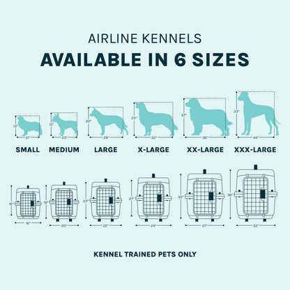 Large Airline-Approved Plastic Dog Kennel with Wheels
