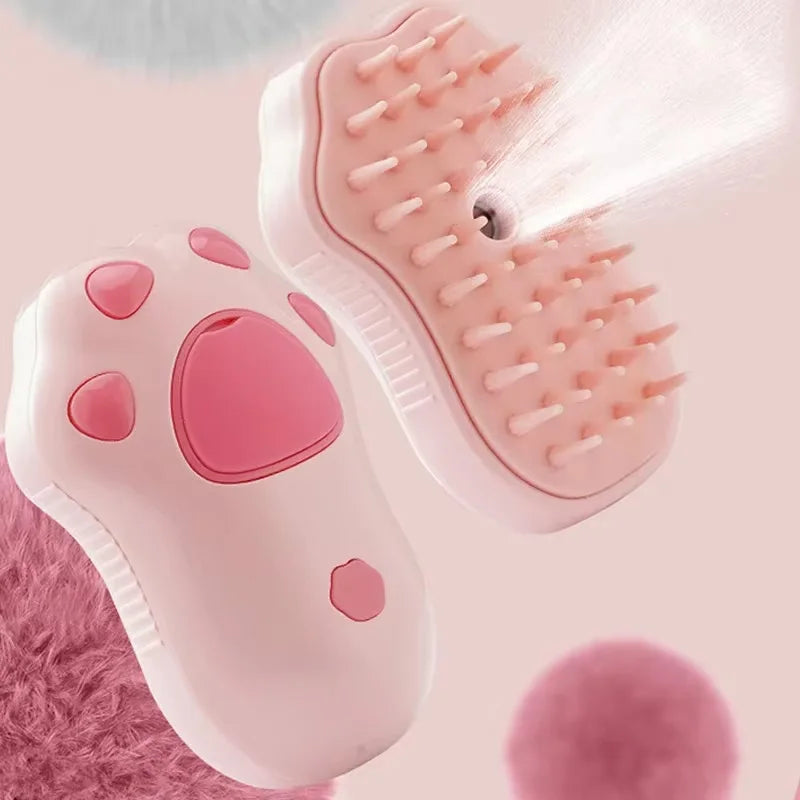 Transform Your Pet's Grooming Routine with the 3-in-1 Electric Cat and Dog Steam Brush Comb - Effortless Hair Removal, Massage, and Cleansing!