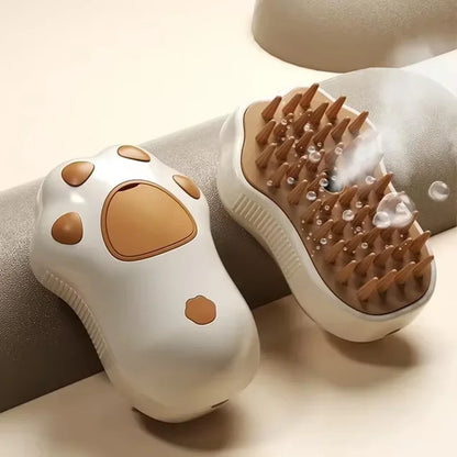 Transform Your Pet's Grooming Routine with the 3-in-1 Electric Cat and Dog Steam Brush Comb - Effortless Hair Removal, Massage, and Cleansing!