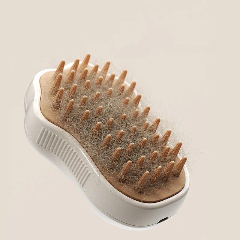 Transform Your Pet's Grooming Routine with the 3-in-1 Electric Cat and Dog Steam Brush Comb - Effortless Hair Removal, Massage, and Cleansing!