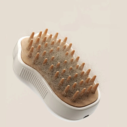 Transform Your Pet's Grooming Routine with the 3-in-1 Electric Cat and Dog Steam Brush Comb - Effortless Hair Removal, Massage, and Cleansing!