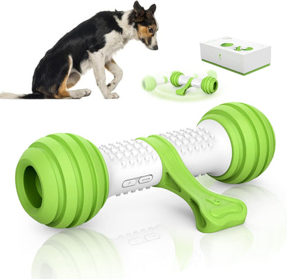 Motion-Activated Interactive Dog Toy - USB Rechargeable Electronic Dog Bone for Medium to Large Dogs, Designed to Alleviate Boredom and Enhance Stimulation (Green)