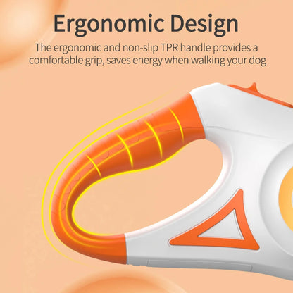 5M Automatic Retractable Dog Leash with LED Light - Stylish and Functional Pet Walking Solution